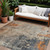 10' X 14' Khaki Gray And Copper Abstract Washable Indoor Outdoor Area Rug