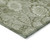 9' X 12' Artichoke Green And Fern Green Floral Washable Indoor Outdoor Area Rug
