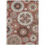 9' X 12' Orange Taupe And Gray Floral Medallion Washable Indoor Outdoor Area Rug