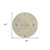 8' Gold Ivory And Gray Round Floral Washable Indoor Outdoor Area Rug