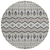 8' Gray Brown And Ivory Round Moroccan Washable Indoor Outdoor Area Rug