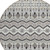 8' Gray Brown And Ivory Round Moroccan Washable Indoor Outdoor Area Rug