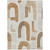 10' X 14' Ivory Khaki And Beige Geometric Washable Indoor Outdoor Area Rug