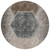 8' Chocolate And Taupe Round Geometric Washable Indoor Outdoor Area Rug