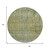8' Green And Ivory Round Abstract Washable Indoor Outdoor Area Rug - Green, Ivory