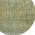 8' Green And Ivory Round Abstract Washable Indoor Outdoor Area Rug - Green, Ivory
