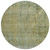8' Green And Ivory Round Abstract Washable Indoor Outdoor Area Rug - Green, Ivory