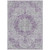 10' X 14' Purple Floral Medallion Washable Indoor Outdoor Area Rug