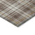 8' X 10' Brown Beige And Gold Plaid Washable Indoor Outdoor Area Rug