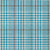 9' X 12' Teal Blue Ivory And Brown Plaid Washable Indoor Outdoor Area Rug