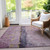 9' X 12' Blush Pink And Purple Abstract Washable Indoor Outdoor Area Rug