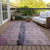 9' X 12' Blush Pink And Purple Abstract Washable Indoor Outdoor Area Rug