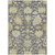 10' X 14' Gray Ivory And Green Floral Washable Indoor Outdoor Area Rug