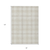 8' X 10' Ivory Beige And Brown Plaid Washable Indoor Outdoor Area Rug