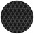 8' Black And White Round Geometric Washable Indoor Outdoor Area Rug