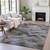 9' X 12' Taupe And Ivory Abstract Washable Indoor Outdoor Area Rug - Taupe, Ivory