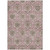 9' X 12' Chocolate Beige And Mauve Medallion Washable Indoor Outdoor Area Rug