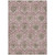 9' X 12' Chocolate Beige And Mauve Medallion Washable Indoor Outdoor Area Rug