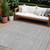 10' X 14' Gray And Silver Geometric Washable Indoor Outdoor Area Rug - Gray, Silver