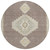 8' Taupe Gray And Ivory Round Oriental Washable Indoor Outdoor Area Rug