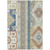 9' X 12' Ivory Blue And Brown Aztec Washable Indoor Outdoor Area Rug