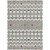 10' X 14' Ivory Red And Gray Geometric Washable Indoor Outdoor Area Rug