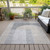 9' X 12' Silver Gray And Beige Geometric Washable Indoor Outdoor Area Rug