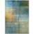 10' X 14' Blue Gold And Green Abstract Washable Indoor Outdoor Area Rug