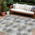 9' X 12' Gray Silver And Ivory Polka Dot Washable Indoor Outdoor Area Rug