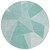 8' Mint Green And Aqua Round Geometric Washable Indoor Outdoor Area Rug