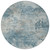 8' Teal Blue And Beige Round Abstract Washable Indoor Outdoor Area Rug - Teal Blue, Beige
