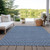 10' X 14' Blue And Sky Blue Floral Washable Indoor Outdoor Area Rug