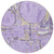 8' Lavender Lilac And Purple Round Geometric Washable Indoor Outdoor Area Rug