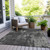 10' X 14' Black And Ivory Geometric Washable Indoor Outdoor Area Rug Transitional Style - Black, Ivory Color