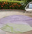 8' Round Purple Round Abstract Washable Non Skid Indoor Outdoor Area Rug Transitional Style - Purple Color
