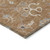 8' X 10' Copper Ivory And Black Floral Washable Indoor Outdoor Area Rug