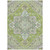 9' X 12' Green Ivory And Brown Oriental Washable Indoor Outdoor Area Rug