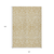 10' X 14' Gold And Beige Damask Washable Indoor Outdoor Area Rug