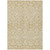 10' X 14' Gold And Beige Damask Washable Indoor Outdoor Area Rug