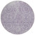 8' Lavender And Lilac Round Medallion Washable Indoor Outdoor Area Rug