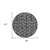 8' Black Gray And Ivory Round Geometric Washable Indoor Outdoor Area Rug