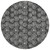 8' Black Gray And Ivory Round Geometric Washable Indoor Outdoor Area Rug