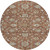 8' Brown Ivory And Gray Round Moroccan Washable Indoor Outdoor Area Rug