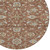 8' Brown Ivory And Gray Round Moroccan Washable Indoor Outdoor Area Rug