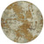 8' Terra Cotta And Beige Round Abstract Washable Indoor Outdoor Area Rug - Terra Cotta, Beige