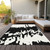 9' X 12' Black And Ivory Abstract Washable Indoor Outdoor Area Rug - 880016394955