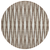 8' Brown And Ivory Round Geometric Washable Indoor Outdoor Area Rug