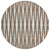 8' Brown And Ivory Round Geometric Washable Indoor Outdoor Area Rug - Brown, Ivory