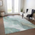 9' X 12' Teal Blue And Aqua Abstract Washable Indoor Outdoor Area Rug - Teal Blue, Aqua