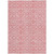 9' X 12' Pink And Blush Medallion Washable Indoor Outdoor Area Rug